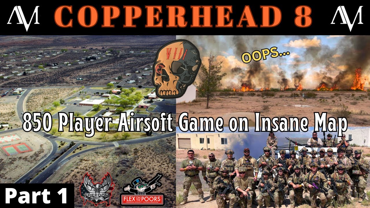 Airsoft Map Catches on Fire | Gameplay with 15 POVs | American Milsim Copperhead 8
