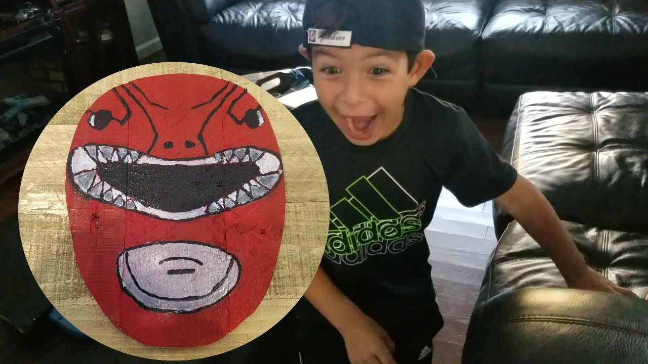 Mighty Morphin Red Power Ranger Wood Wall Decoration