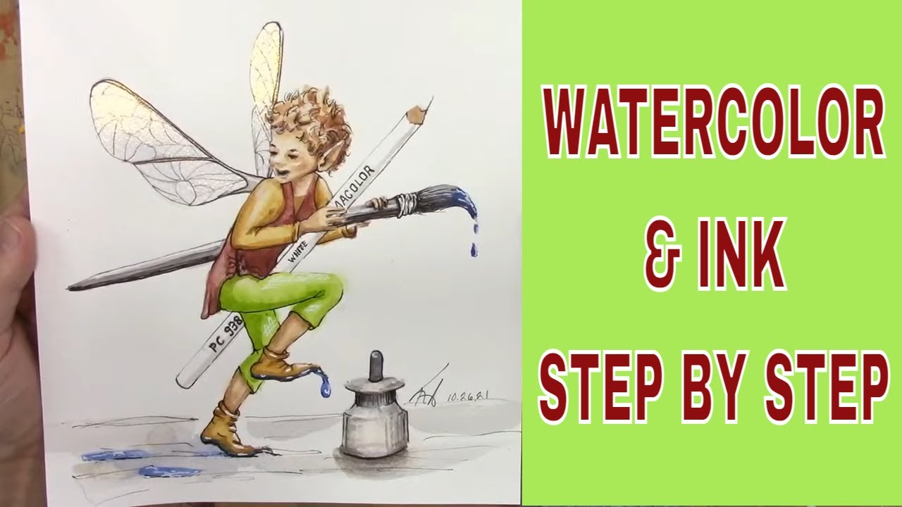 How to Paint a Fairy with Watercolor, Step by Step