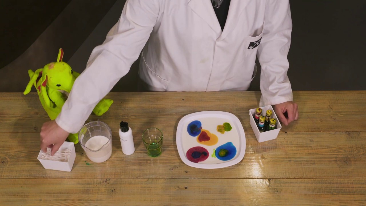 Mjölkfyrverkeri med Berta - Instruktion experiment 3 - Berta Grön i Labbet
