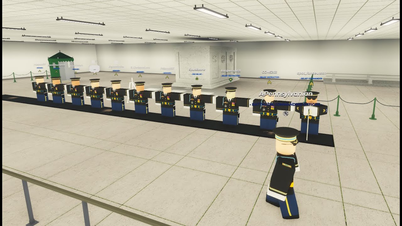 Tomb Guard Platoon Practice Inspection