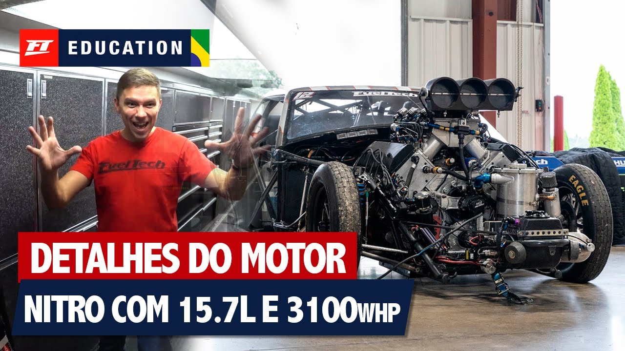 Detalhes do motor nitro com 15.7 litros e 3100whp
