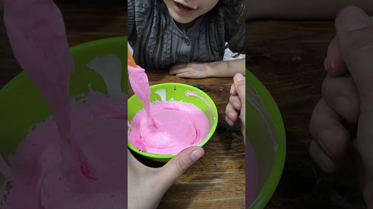 Slime con resistol blanco bicarbonato de sodio y liquido para lentes de contacto 