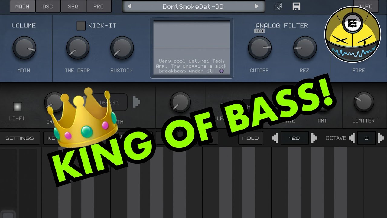 New iOS Synth - 👑 King Of Bass is SO PHAT!