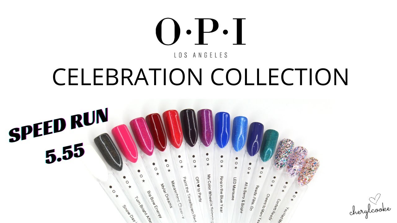 OPI Celebration Collection - Speed Run Swatches 5.55