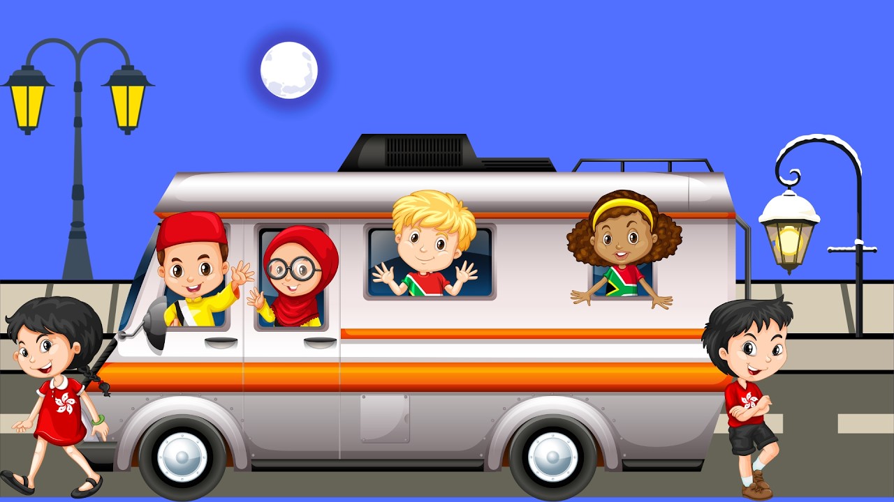 Wheels on the Bus Go Round and Round | Kids Song with Actions | Nursery Rhymes by Melodious Moms