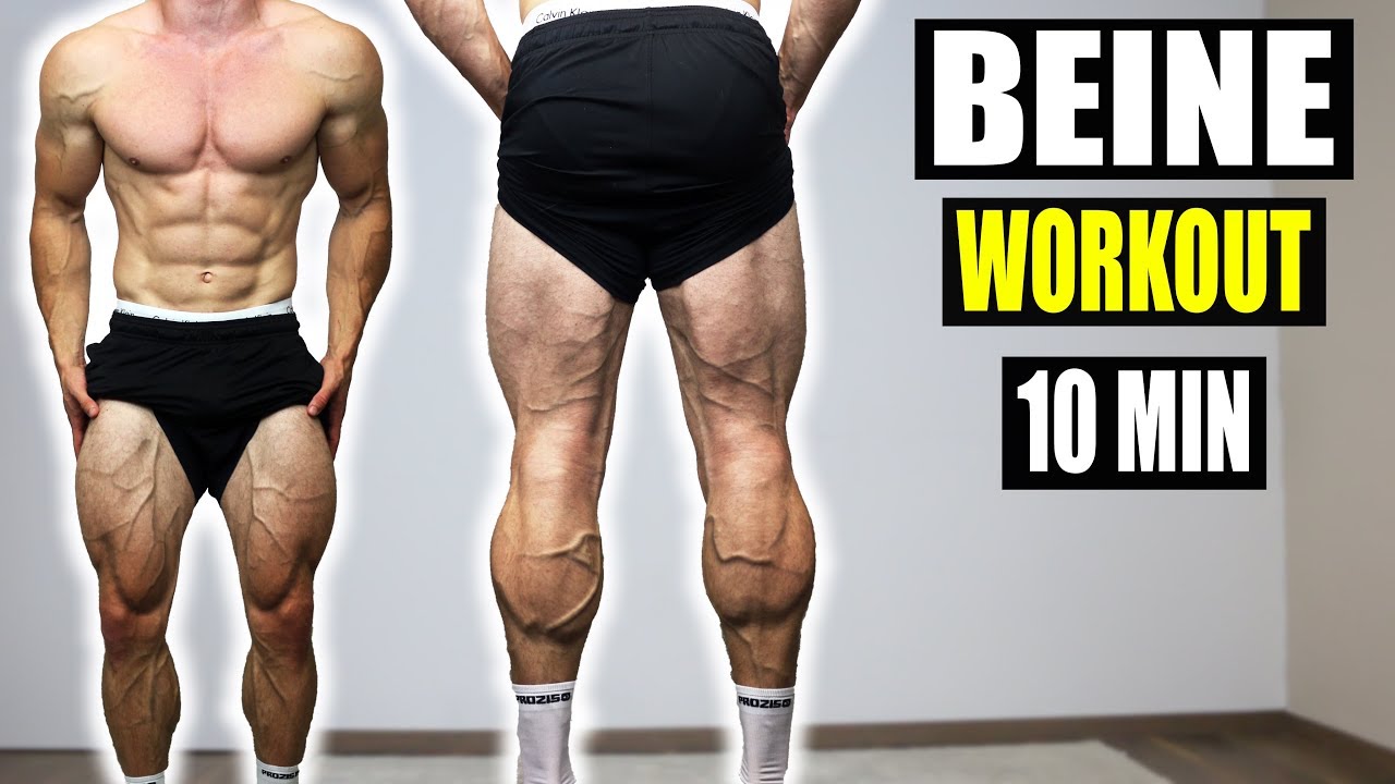 10 Minuten Beine + Waden Workout für Zuhause | Sascha Huber - Beintraining Extrem