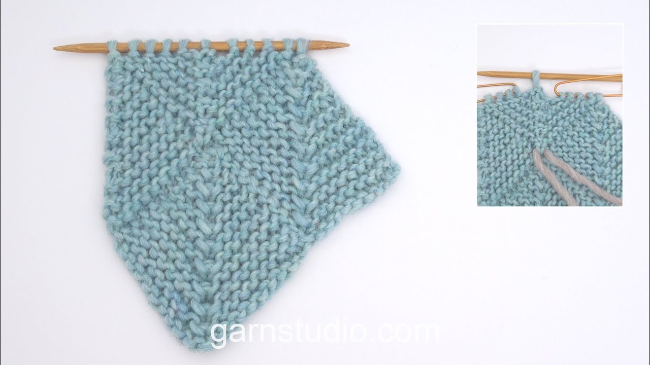 How to knit a half domino square (horizontal)