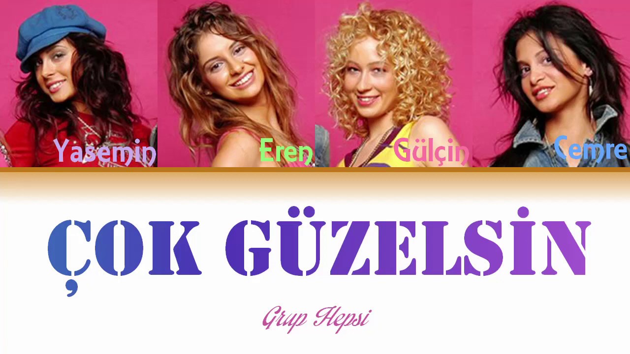 Grup Hepsi - Çok Güzelsin (Renk Kodlu Şarkı Sözü)