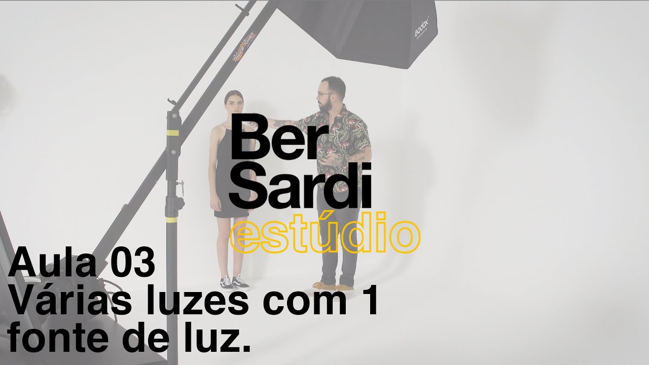 Curso de Fotografia em Estúdio - AULA 03 - Várias luzes com 1 fonte de luz