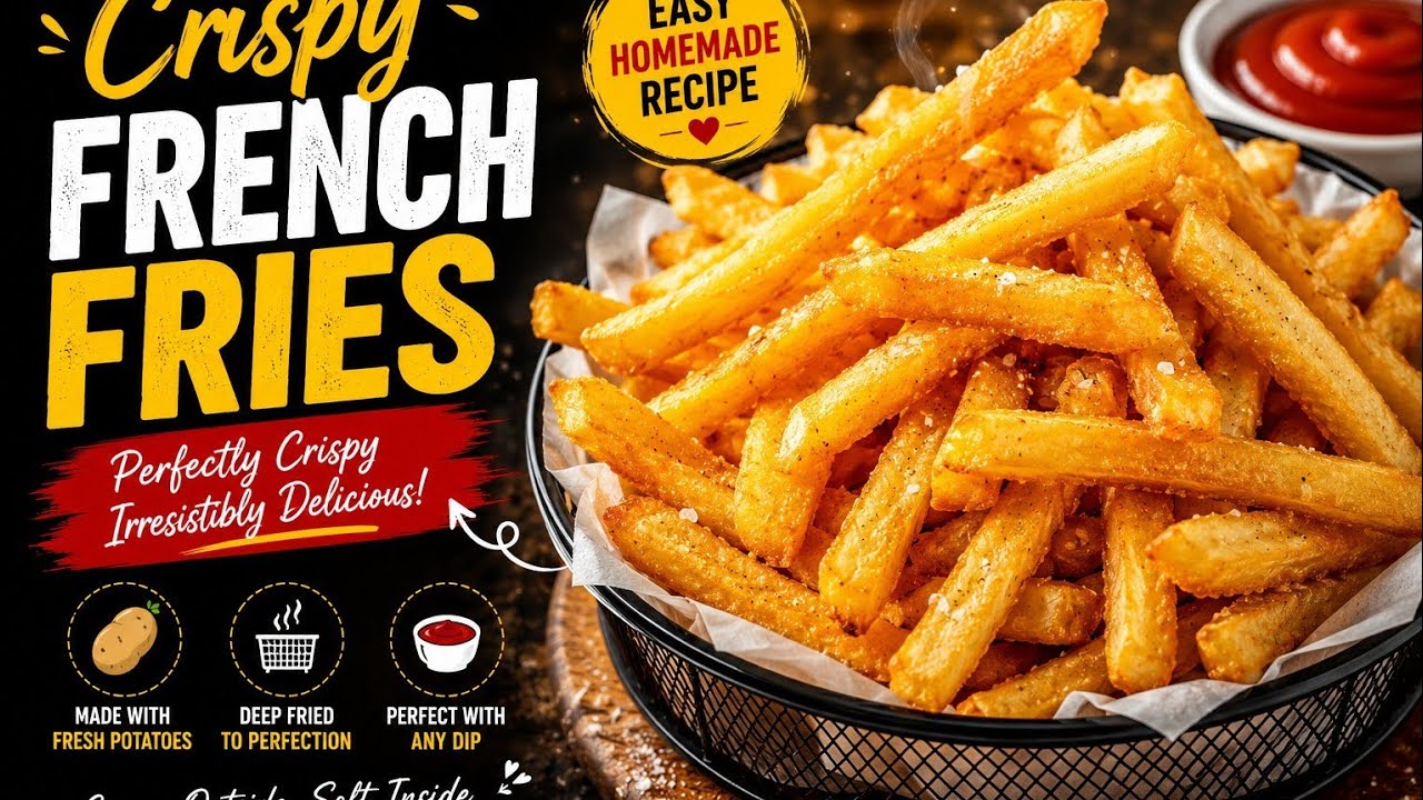 कुछ ही मिनटों में बाज़ार जैसी Crispy French Fries | Peri Peri Masala | French Fries | फ्रेंच फ्राइज