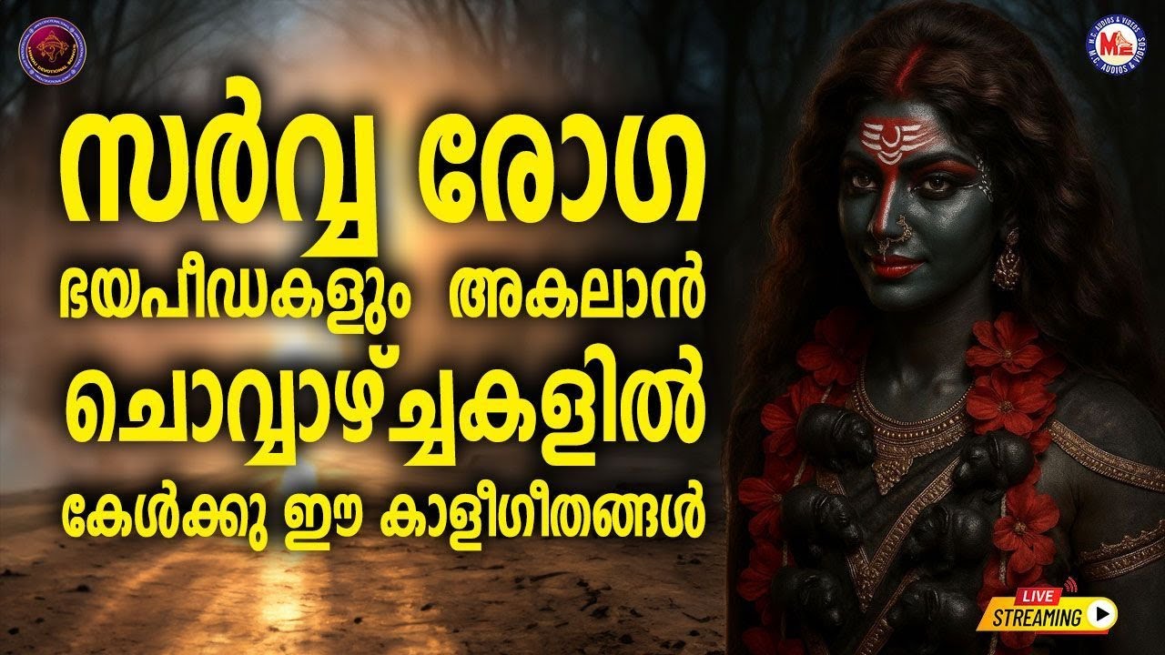 🔴 (LIVE) -സർവ്വരോഗ ഭയപീഡകളും അകലാൻ ചൊവ്വാഴ്ച്ചകളിൽ കേൾക്കൂ ഈ കാളീ ഗീതങ്ങൾ #devigeet #devotional