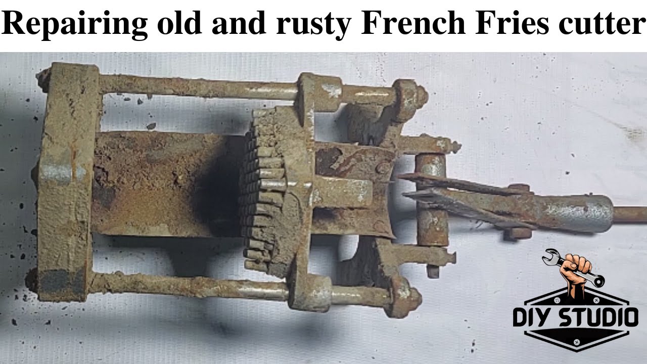 Old and Rusty French Fry Cutter Restoration - Cast Iron
