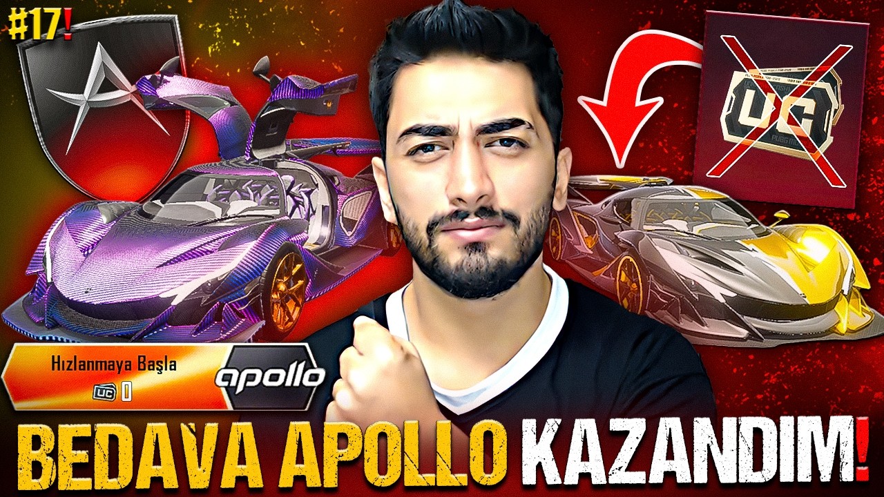 APOLLO ARABA KAZANDIM! UC'SİZ PUBG MOBİLE'A BAŞLADIM! #17 | PUBG Mobile