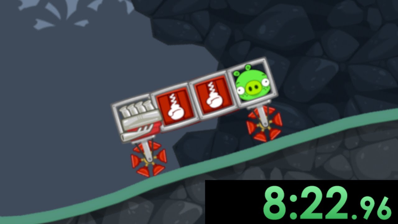 So I found the most frustrating Bad Piggies speedrun...