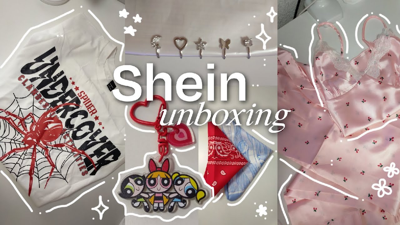 Shein cute unboxing - accessories, clothing, nails, etc 🍓