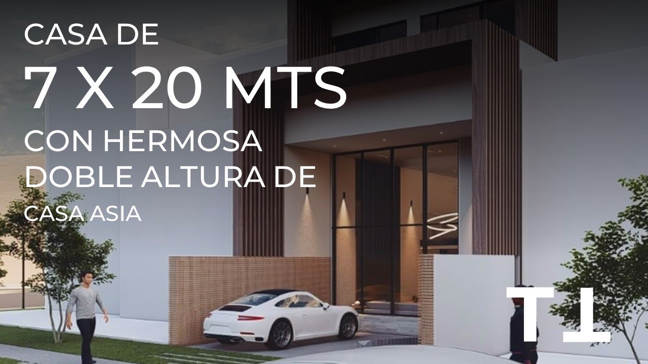 CASA DE 7X20 MTS CON HERMOSA DOBLE ALTURA - CASA ASIA