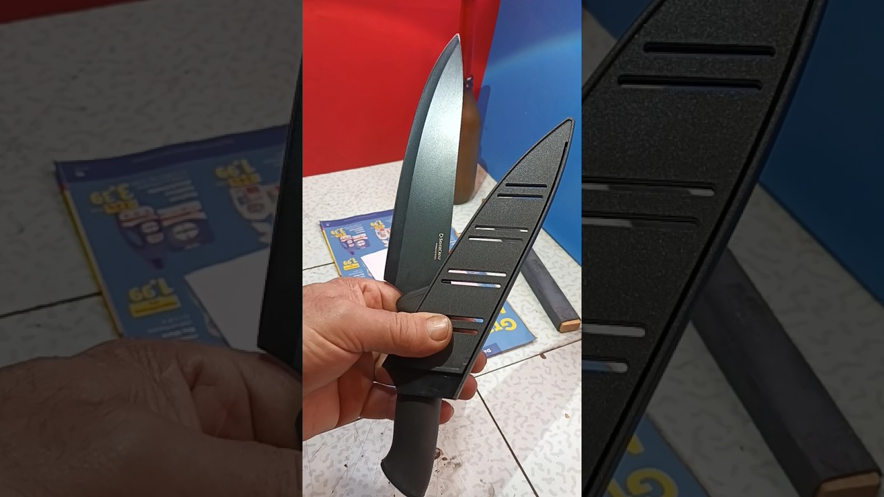COLTELLO LIDL IN VENDITA A 2&euro; TAGLIO A RASOIO, POTENZIO CON VETRO. #coltelli