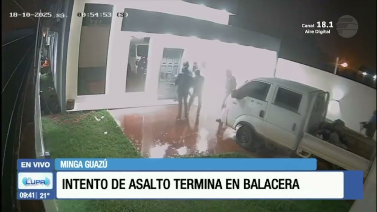 Revelan nuevas im&aacute;genes del intento de asalto en Minga Guaz&uacute;