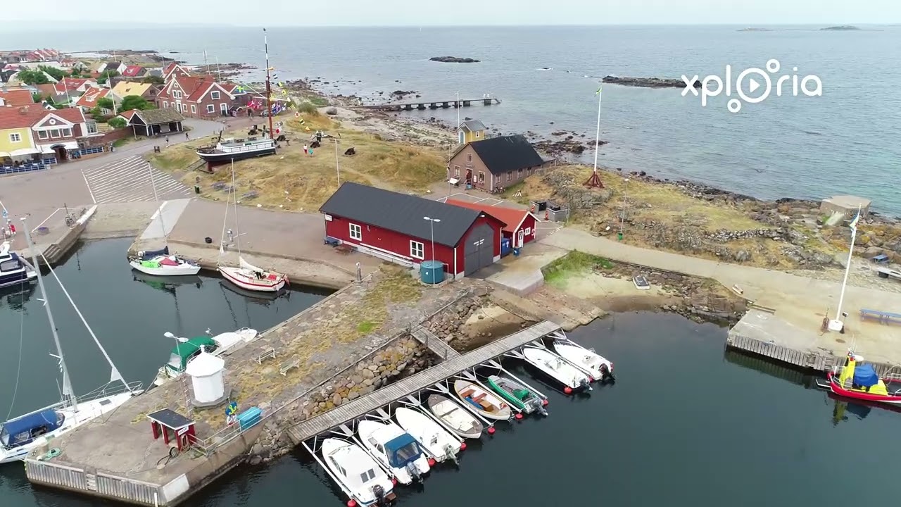 Torekov Hamn, Western Sweden 2018.07 aerial video
