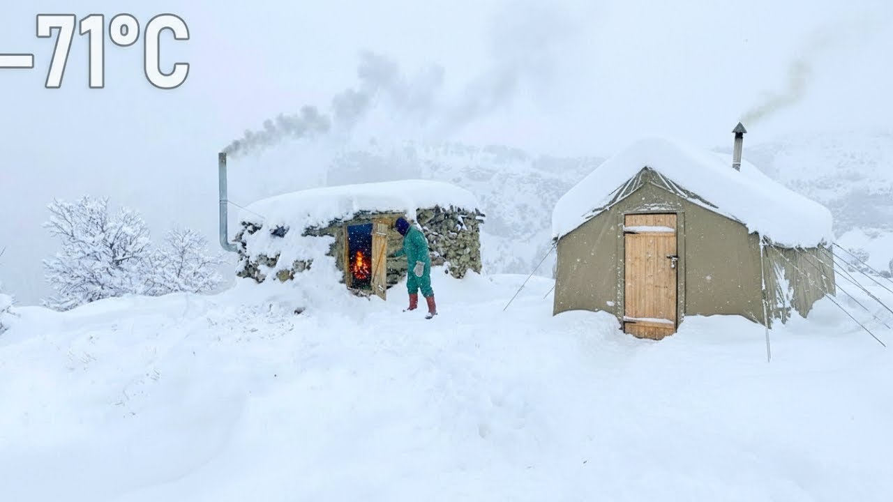 ❄️ Snowbound at −71°C: Life Inside a Remote Stone Mountain Cabin Story