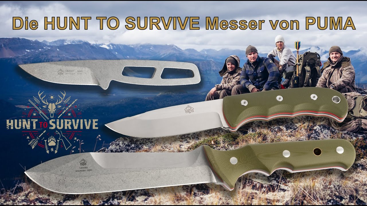 Hunt to Survive - Survival Jagdmesser von PUMA Solingen - aus der YouTube Serie von Niklas on Fire