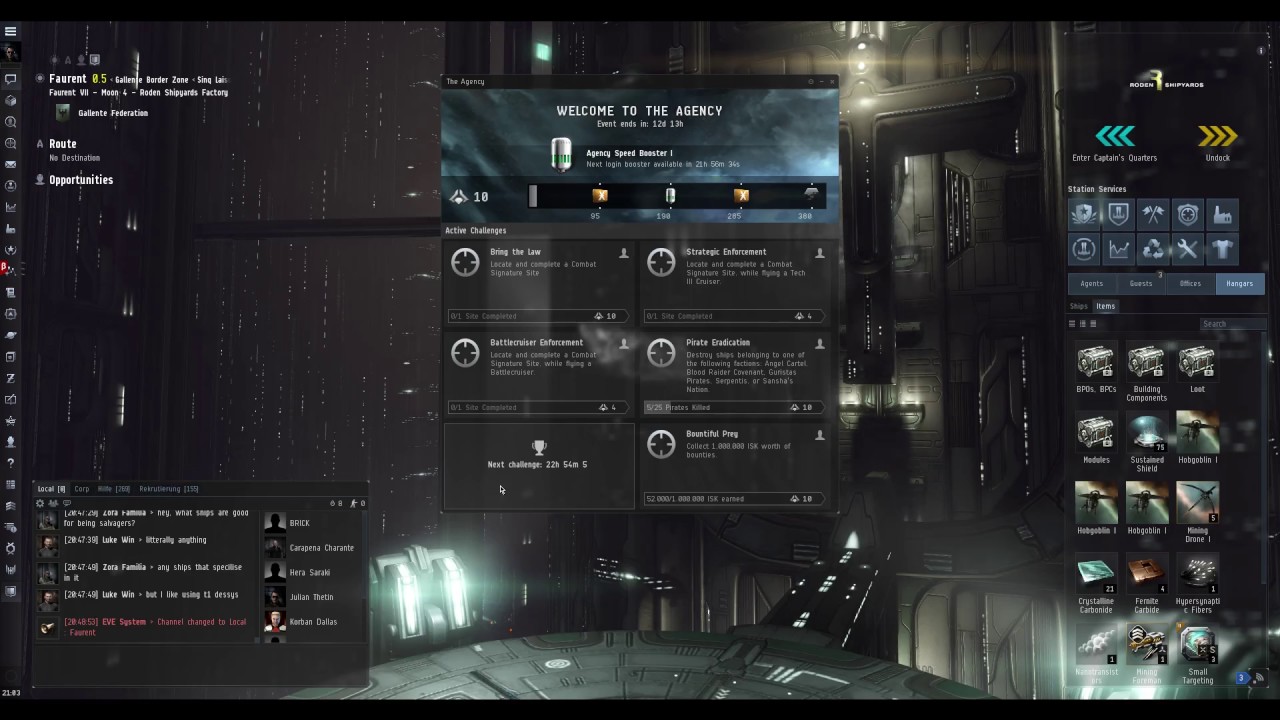 EVE Online #58 - Zeitlich befristetes Event: Welcome to the Agency