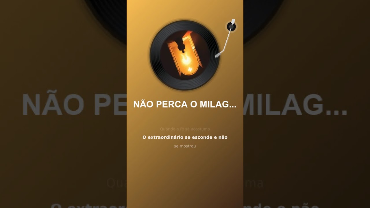 NÃO PERCA O MILAGRE  3