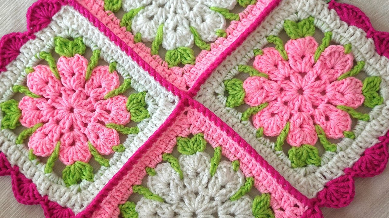 FABULOUS Crochet Flower Granny Square For Perfect baby blanket👉 Beginner's Crochet @sara1111 