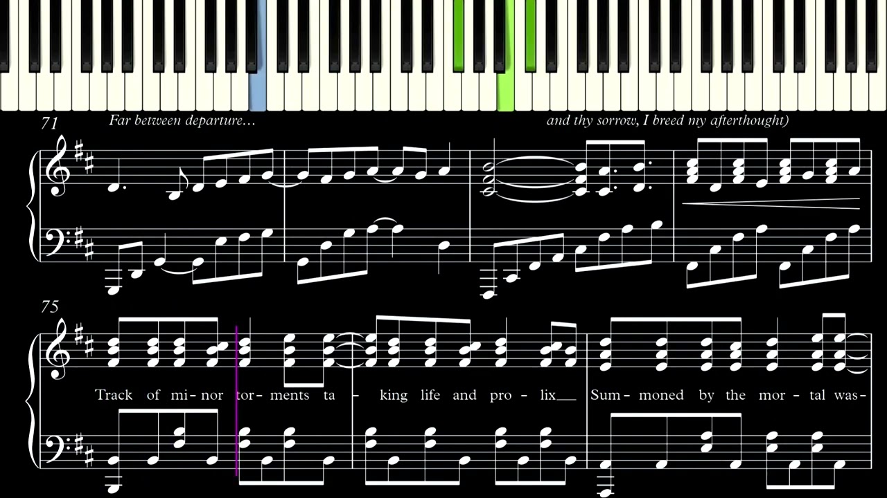 Tristania - A Sequel of Decay (solo piano arrangement)