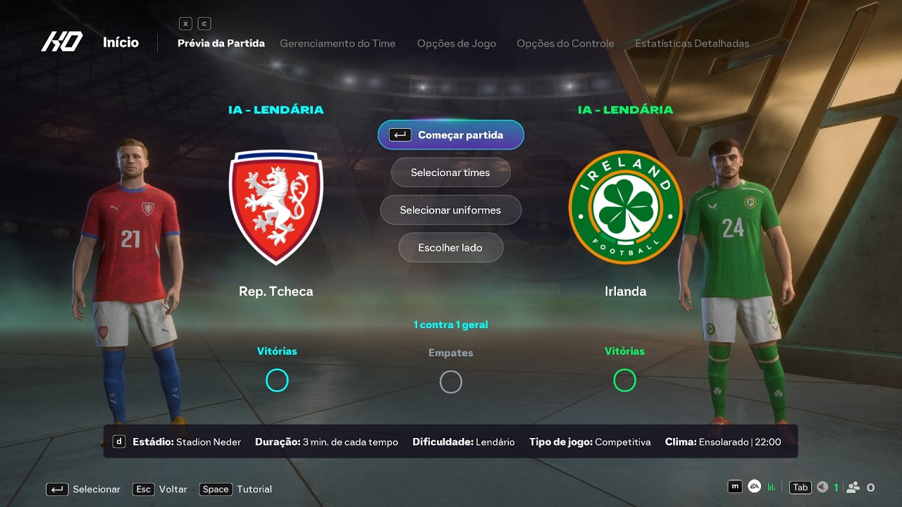 🏆Eliminatórias da Copa Europa: 🇨🇿 𝗥𝗲𝗽𝘂́𝗯𝗹𝗶𝗰𝗮 𝗧𝗰𝗵𝗲𝗰𝗮 🇨🇿 vs 🇮🇪 𝗜𝗿𝗹𝗮𝗻𝗱𝗮 🇮🇪 | FC 26
