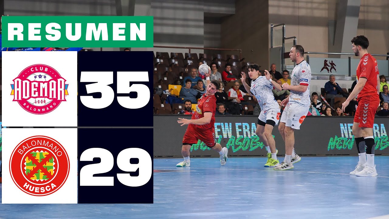 ABANCA ADEMAR LEÓN 35-29 BADA HUESCA | RESUMEN  LIGA PLENITUDE
