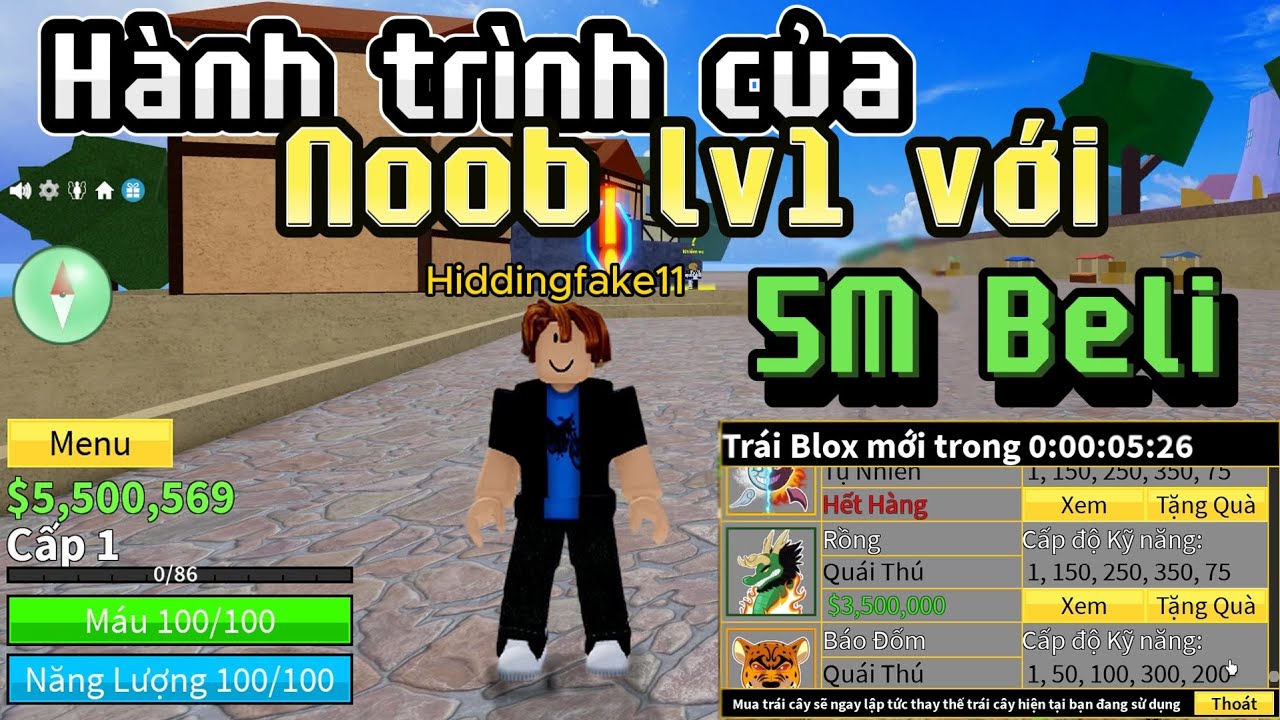 Bloxfruits - Hidding trở thành Kaido thời niên thiếu. #hidding #bloxfruit #bloxfruits #bloxpiece