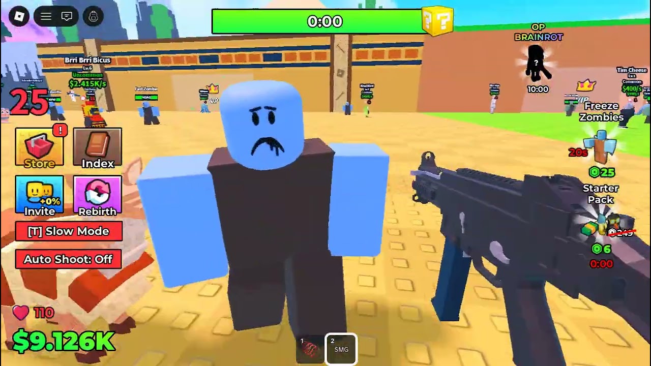 Roblox Shoot Zombies For Brainrots