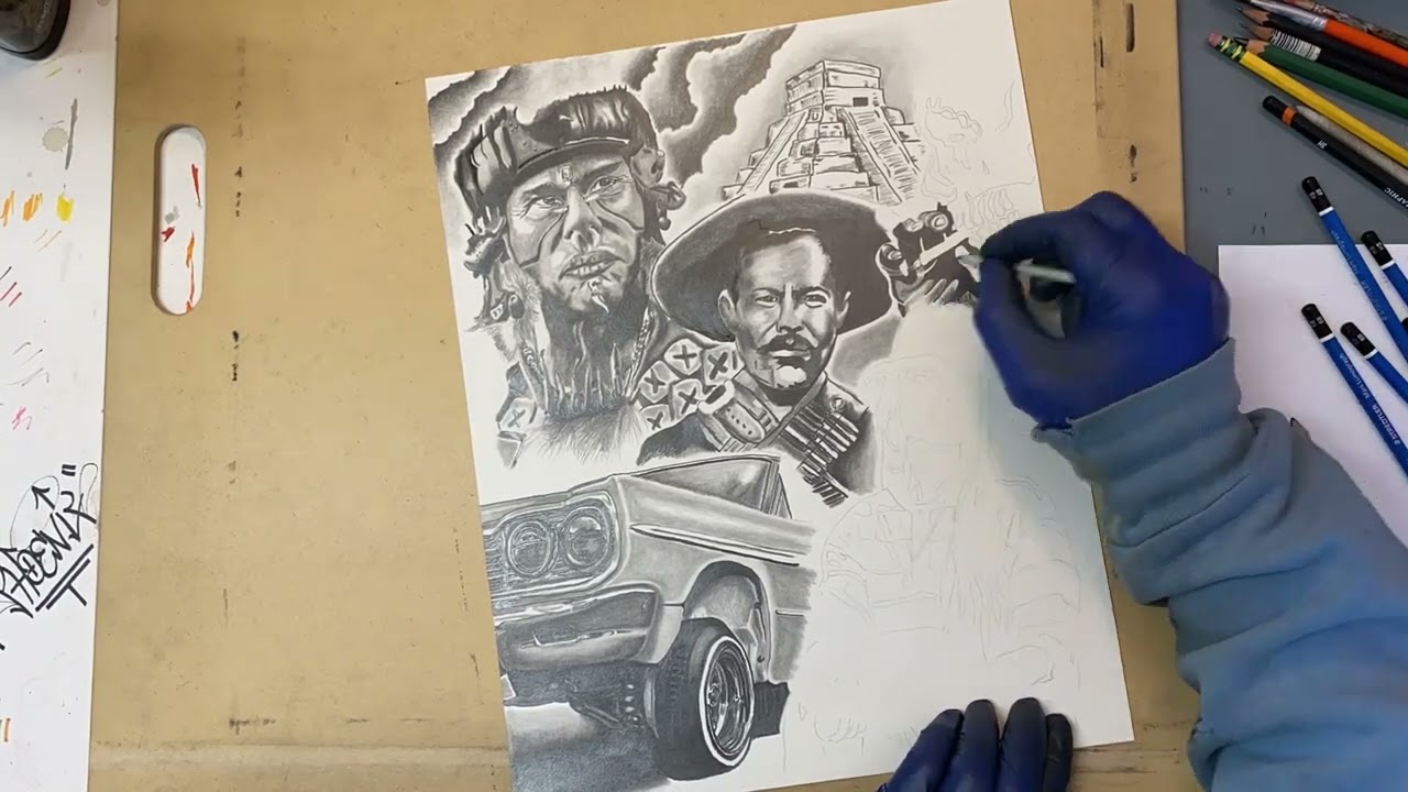 How to Draw Chicano Art | Drawing | Pencil Drawing