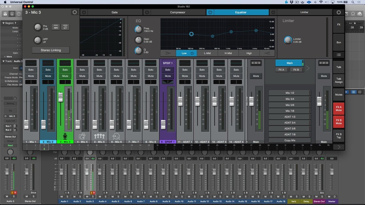Monitoring Through Universal Control In Third-Party DAWs and Printing Fat Channel FX