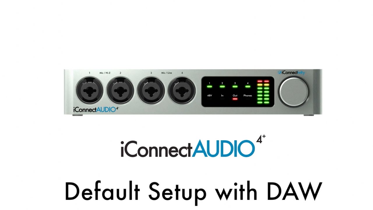 iConnectAUDIO4+ Tutorial - Default Setup with DAW