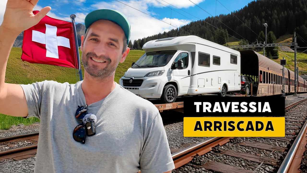 É assim que atravessamos os Alpes de motorhome (dentro de um trem)