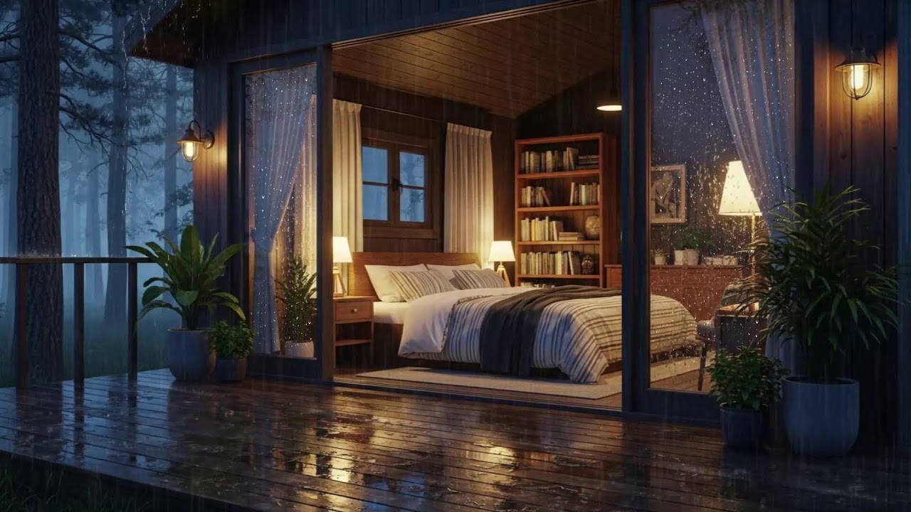 Rainy Night Piano Music for Sleep | Stress Relief & Healing Sounds