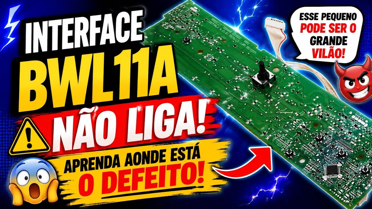 ➡️ PLACA INTERFACE BRASTEMP LIGA, MAIS NÃO INICIA. APRENDA RESOLVER DE FORMA SIMPLES.