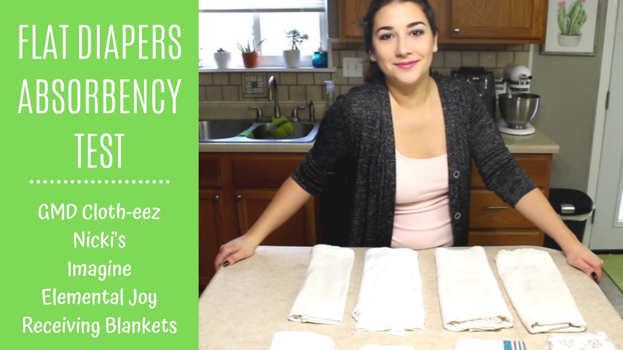 Flat Cloth Diapers Absorbency Test / GMD Cloth-eez, Elemental Joy, Nicki's, Imagine + More