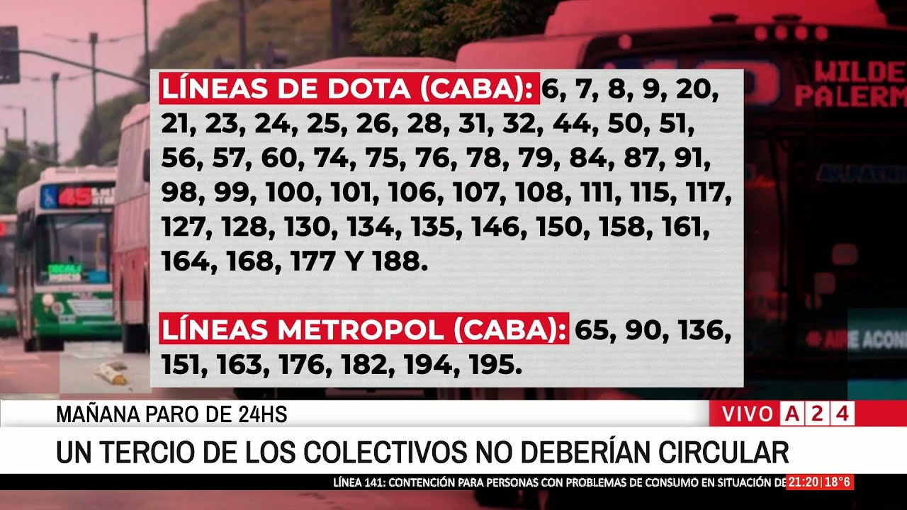 📢  ESTO SON LOS COLECTIVOS QUE FUNCIONARÁN MAÑANA