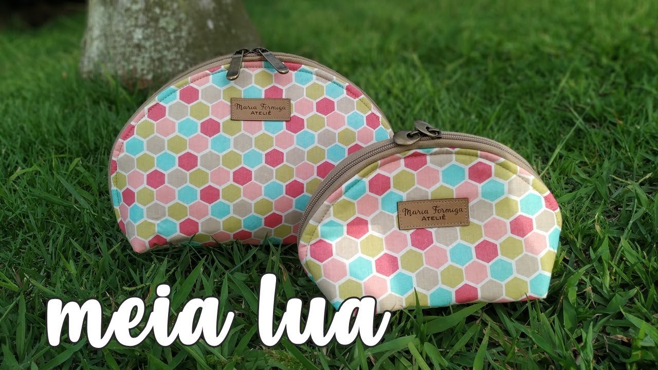 Como fazer Necessaire Meia Lua | Passo a Passo - Bia Feltz