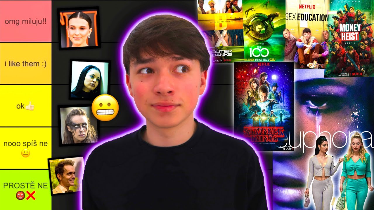 HODNOTÍM POSTAVY Z OBLÍBENÝCH SERIÁLŮ: Euphoria, Stranger Things, Money Heist a The 100!✨ // tadeas