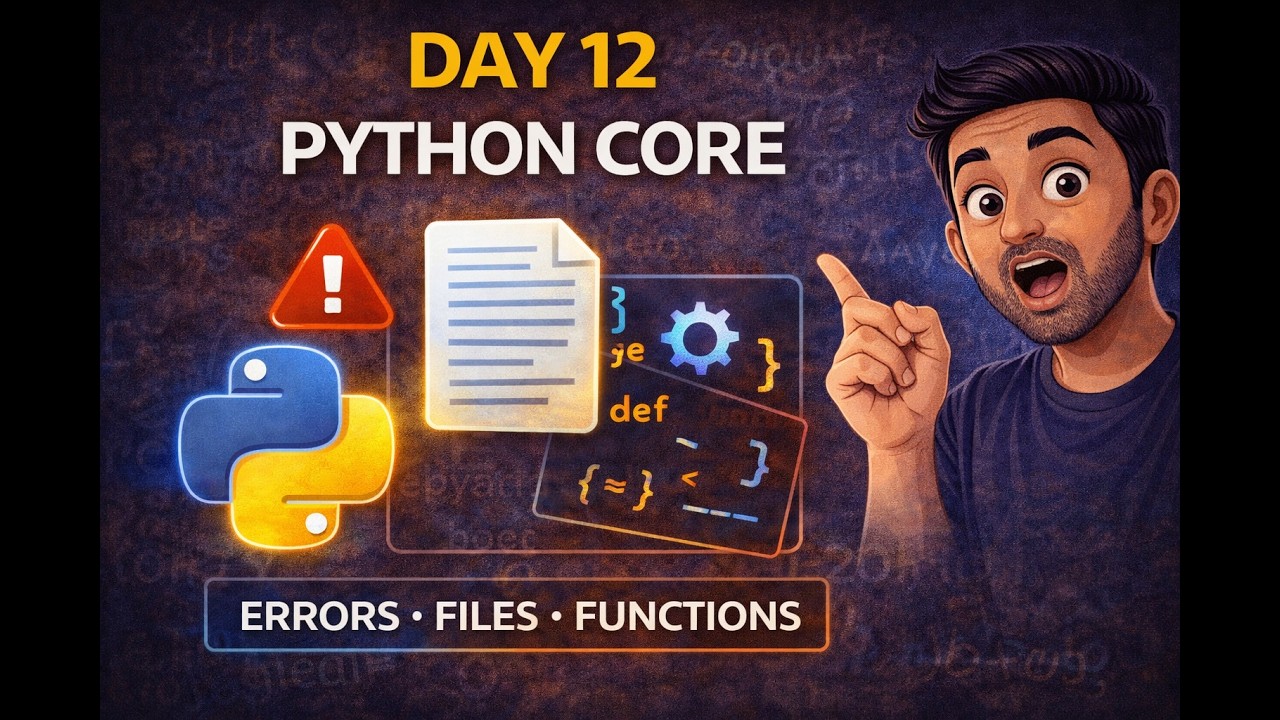 Python Error Handling, File Handling & Functions | Python Day 12