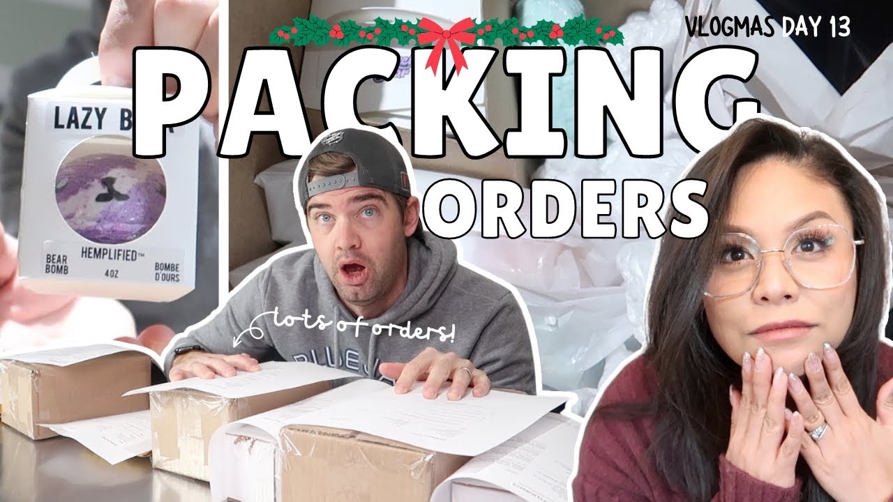 Getting through the CHRISTMAS RUSH - packaging soap orders! | vlogmas day 13