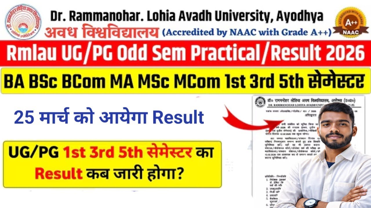 Rmlau result 2026 | Rmlau result 2026 kab aayega | Rmlau result 2026 update | ba bsc bcom result