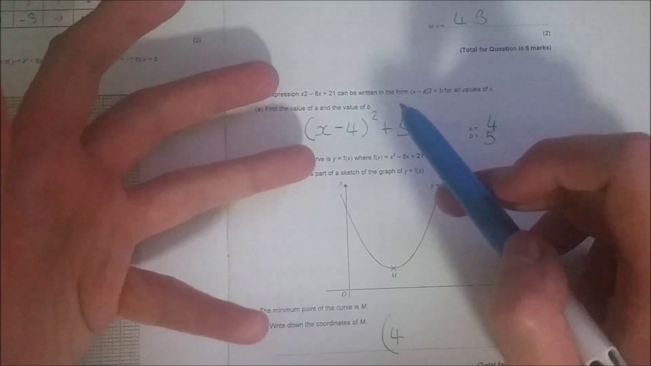 Edexcel GCSE End of Unit 15: Equations and Graphs Test