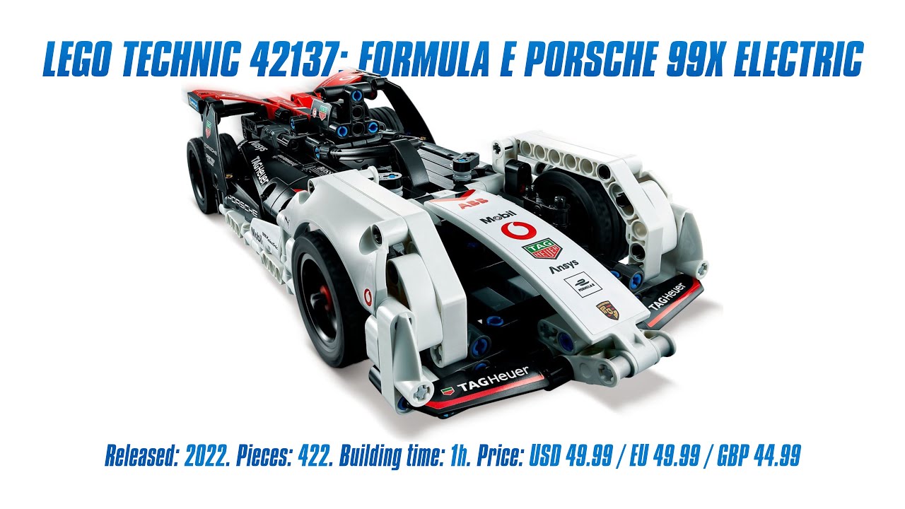 LEGO 42137: Formula E Porsche 99X Electric: In-depth Review, Speed Build & Parts List