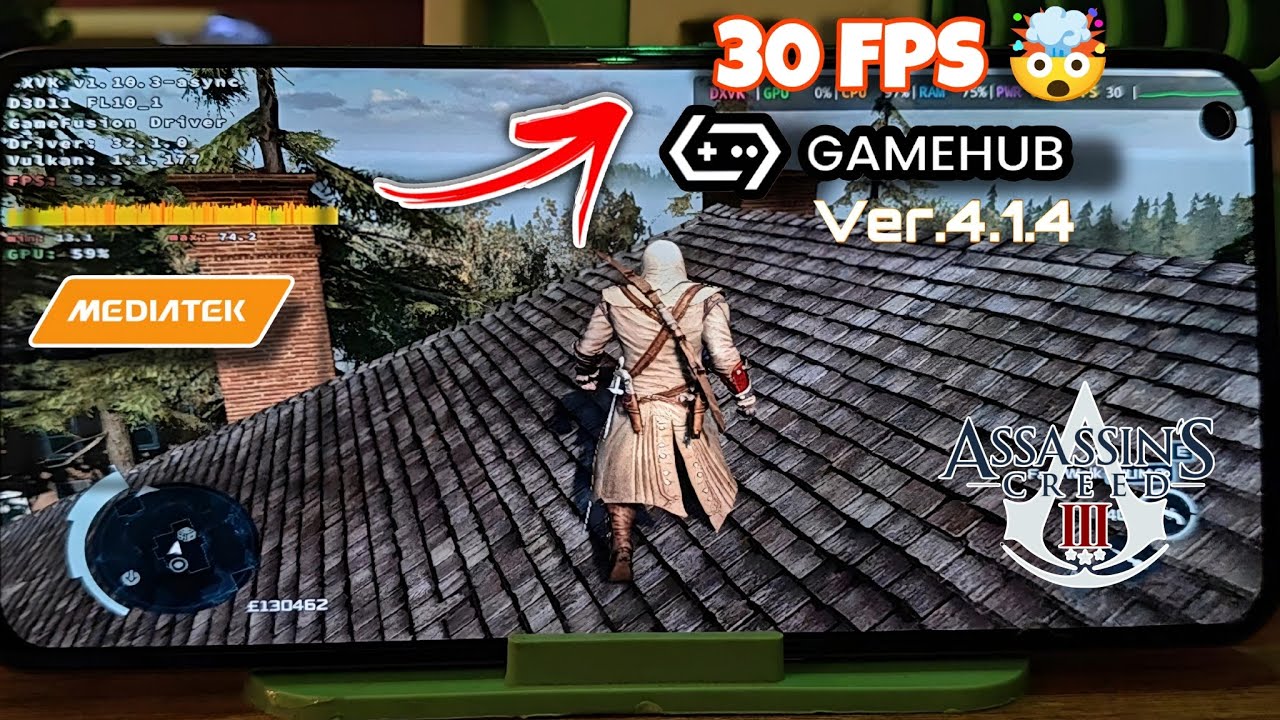 Assassin’s Creed III Playable on  Mali GPU | GameHub 4.1.4 Test | Dimensity 1200